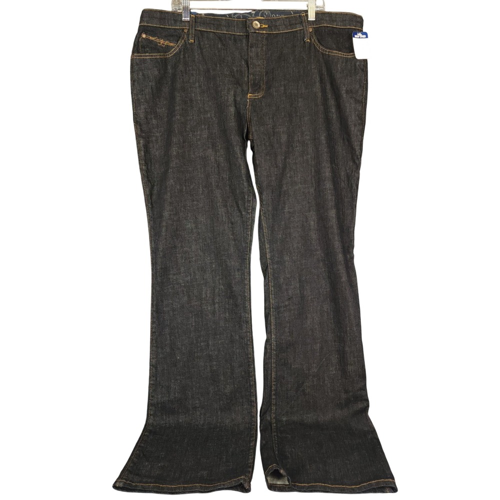 Wrangler Q Baby The Ultimate Riding Jean Dark‎ Wash Bootcut Women 35x34